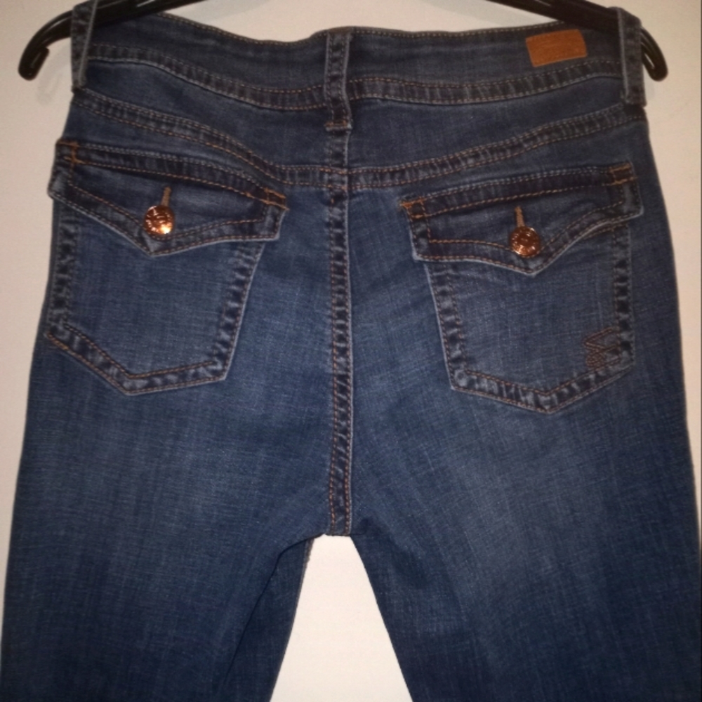 Womens 7 Seven7 Size 10 Stretch Jeans Button Pockets Good Condition